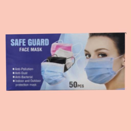 Face Masks (Safeguard 3-Layer 50 Nos)